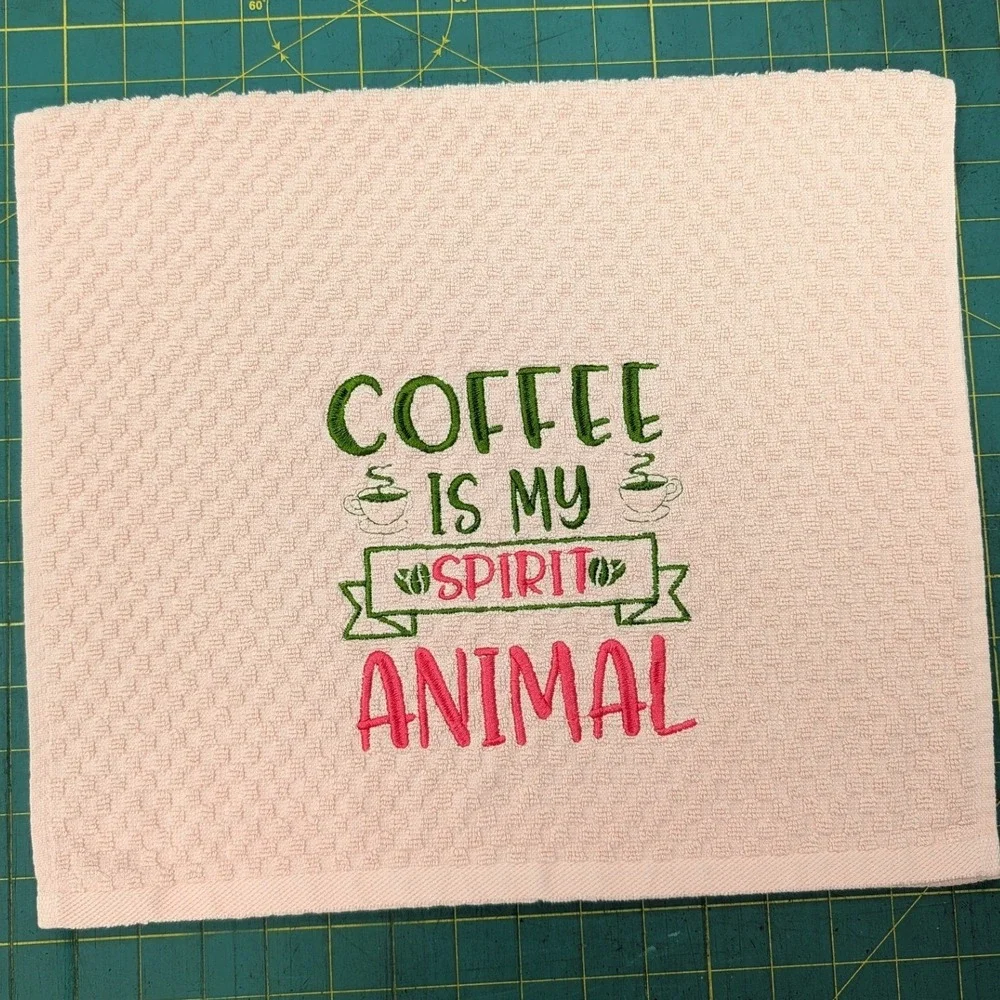 Coffee Is My SPIRIT Animal Kitchen Bath Bar Tea Hand Towel Great Gift Idea!